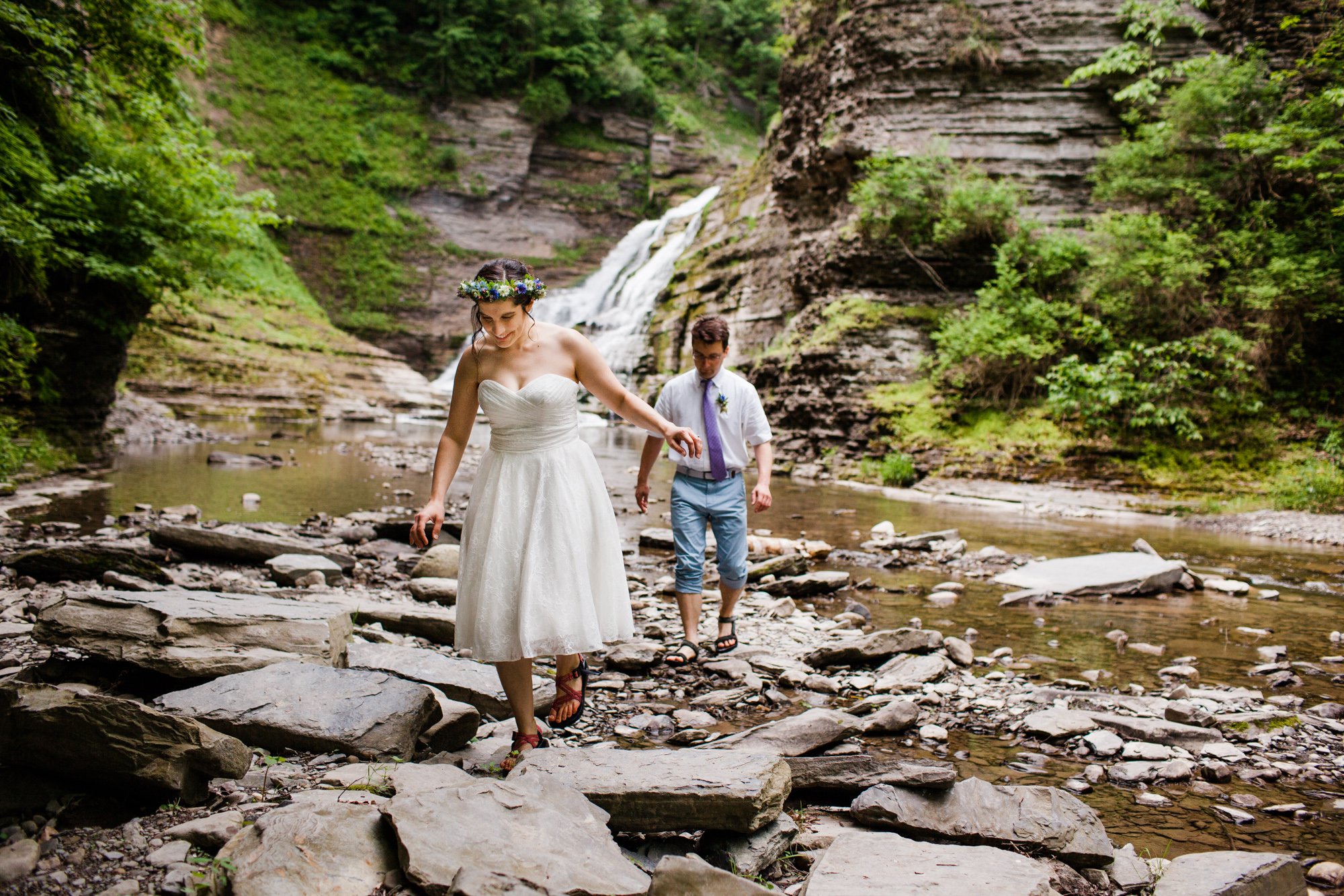 Treman State Park Wedding at North Pavilion, Treman State Park Cabins, Treman State Park Rim Trail, and Treman State Park Gorge Trail in Ithaca, NY