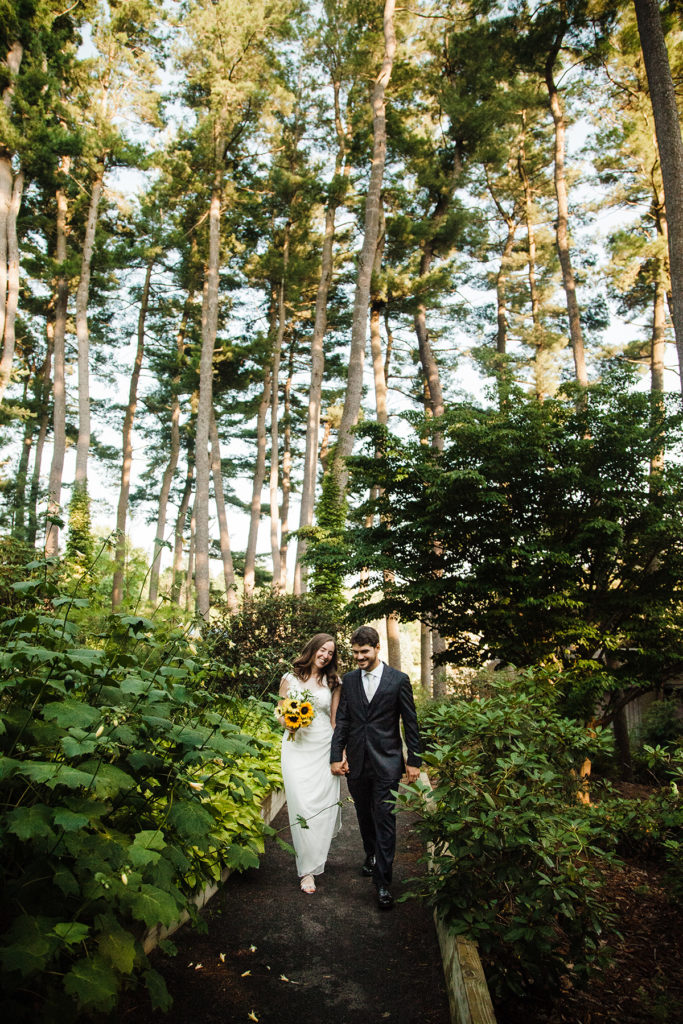 Wedding at Guy Nearing Summer House at Cornell Botanical Gardens in Ithaca, NY